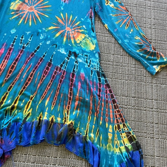 Imported Tie Dye Boho dress. Fits S/M Super comfy and cute! NWO tags. - Picture 7 of 9